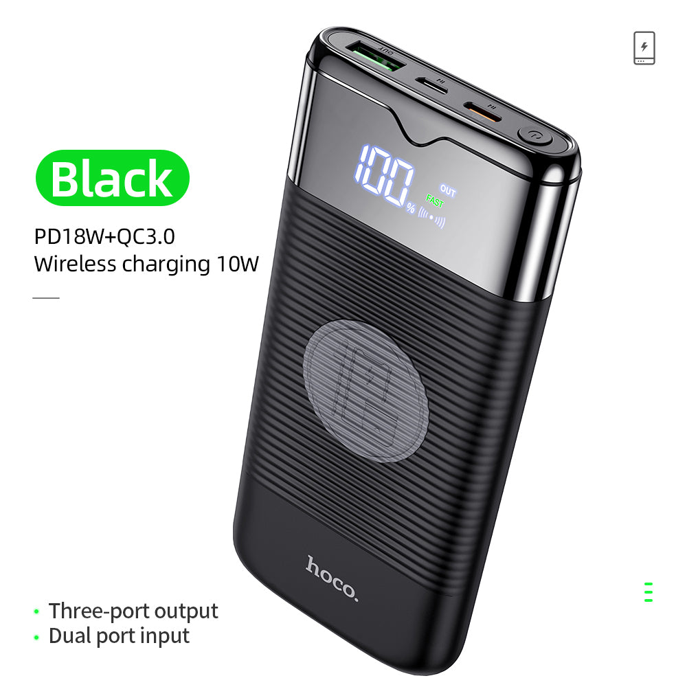 Power Bank 10000mAh Cargador inalámbrico Power Bank PD QC3.0 18W Carga rápida USB Power Bank Batería externa