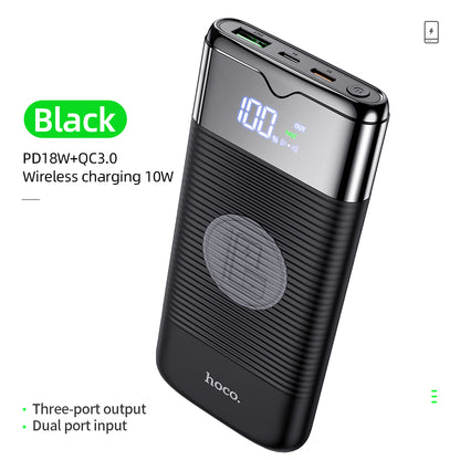 Power Bank 10000mAh Cargador inalámbrico Power Bank PD QC3.0 18W Carga rápida USB Power Bank Batería externa