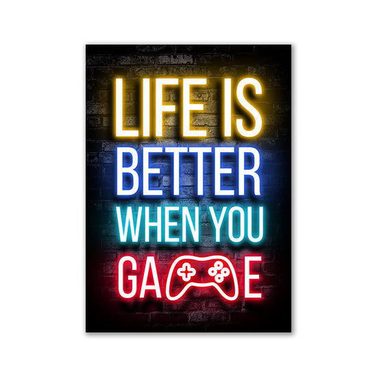 Nordic Neon Advertising Game Canvas Core