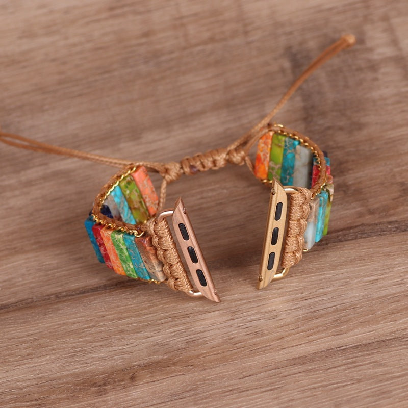 Boho Colorful Winding Stone Bead Woven Strap