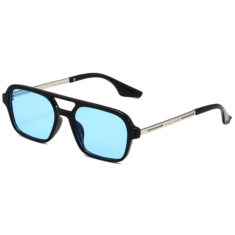 New Retro Double Beam Small Square Box Sunglasses Sunglasses For Women