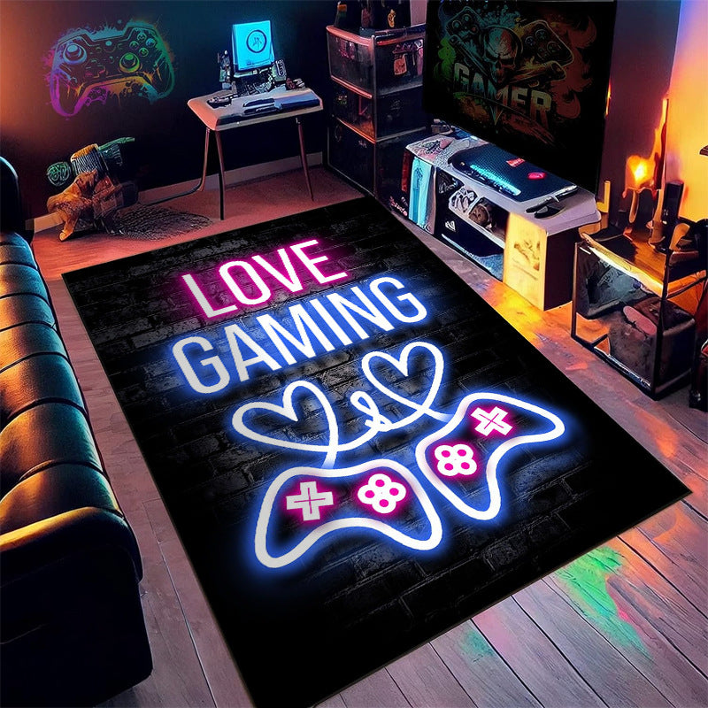 Tapis de décoration de salle de machine de jeu néon