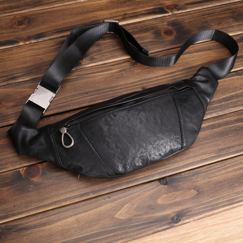 Men's Small Leather Sports Fanny Pack