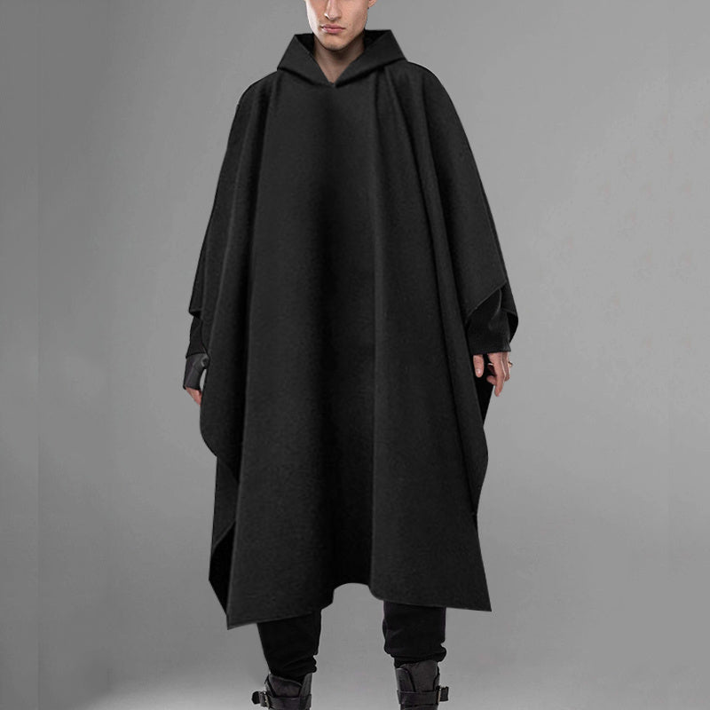 Mode hommes manteau manteaux à capuche solide lâche Streetwear Punk