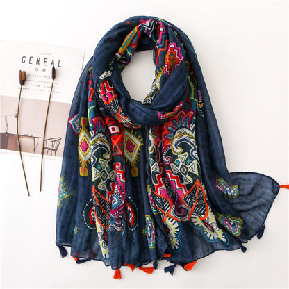 Women's Fashion Long Handmade Tassel Scarf