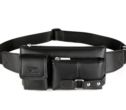 Marque de luxe sac de taille hommes en cuir Fanny Pack poitrine sac mâle ceinture décontractée sacs fronde bandoulière Bum sac ventre taille Packs Heuptas