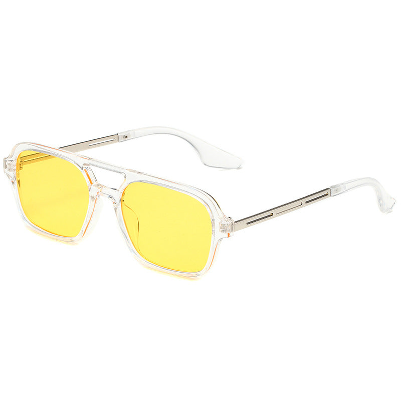 New Retro Double Beam Small Square Box Sunglasses Sunglasses For Women