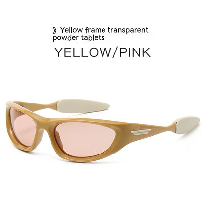 European And American Retro Fashion Colorful Cat Eye Riding Sunglasses For Women