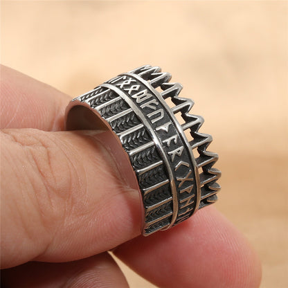 Bague de guerrier Viking en acier titane, Vintage pour hommes, Punk