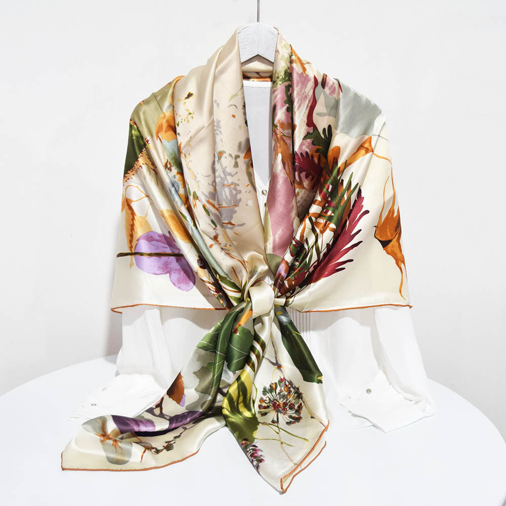 135CM Silk Big Square Scarf