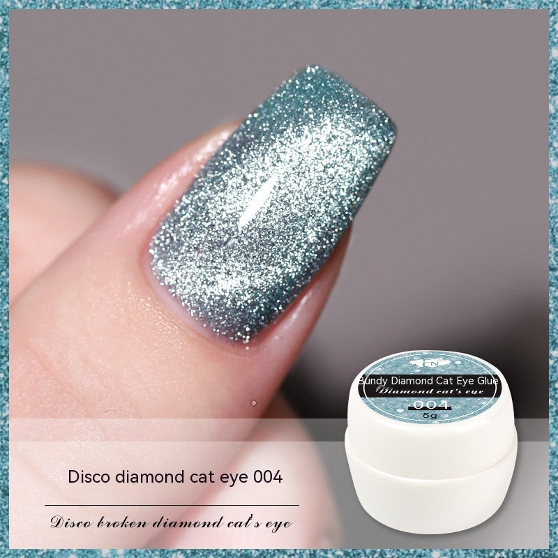 Diamant réfléchissant dans les débris colle Cat Eye Gel vernis à ongles Nail Art