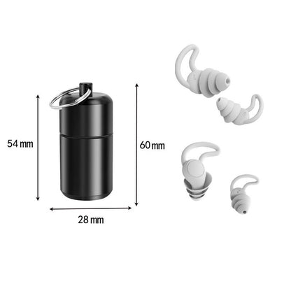 Noise-reduction Ear Plugs Aluminum Box Nano Silicone Soundproof Earplugs Sleep Soundproof Waterproof Earplug