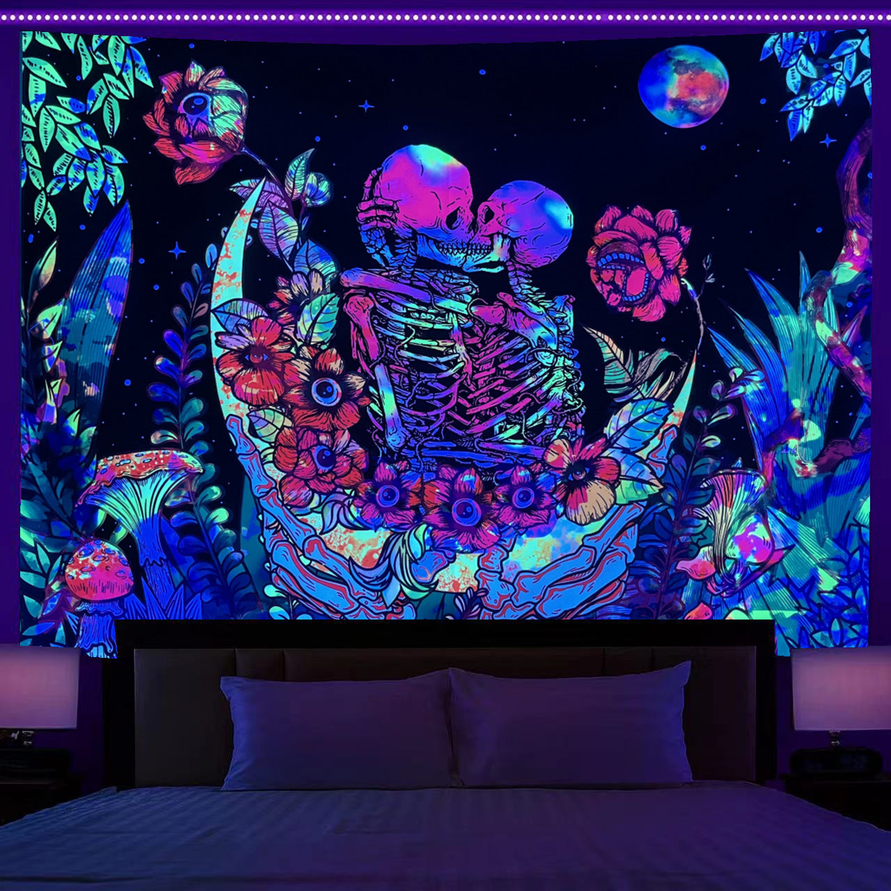 UV Light Emitting Neon Hanging Cloth