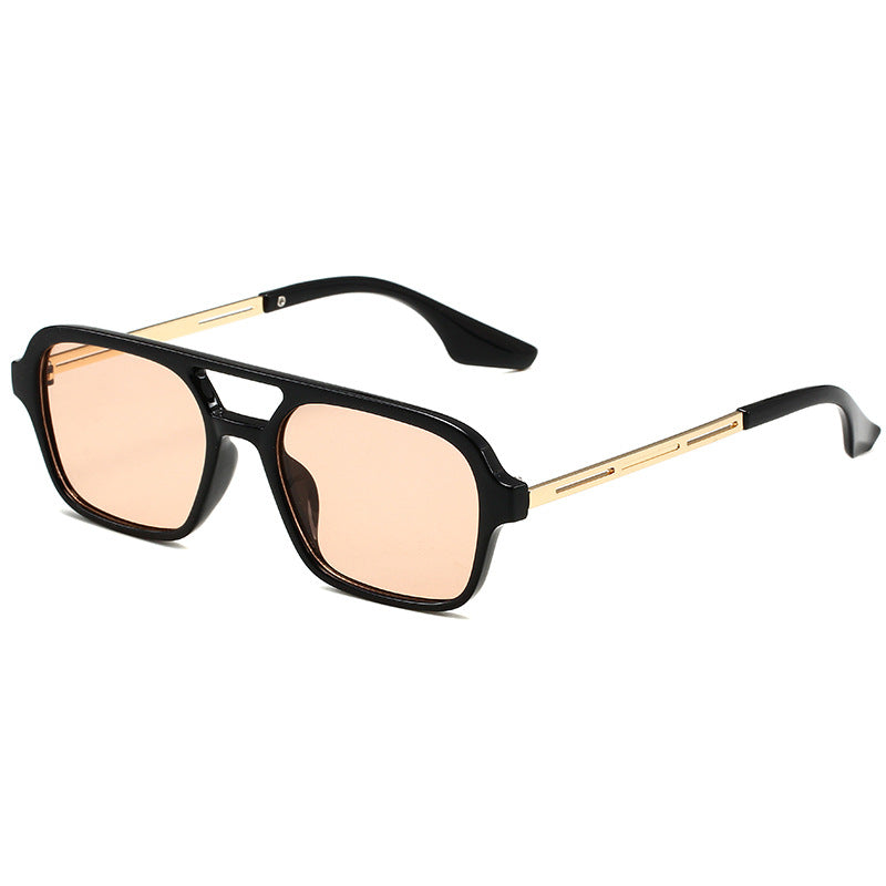 New Retro Double Beam Small Square Box Sunglasses Sunglasses For Women