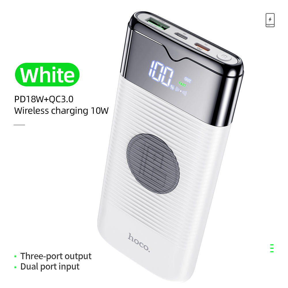 Power Bank 10000mAh Cargador inalámbrico Power Bank PD QC3.0 18W Carga rápida USB Power Bank Batería externa