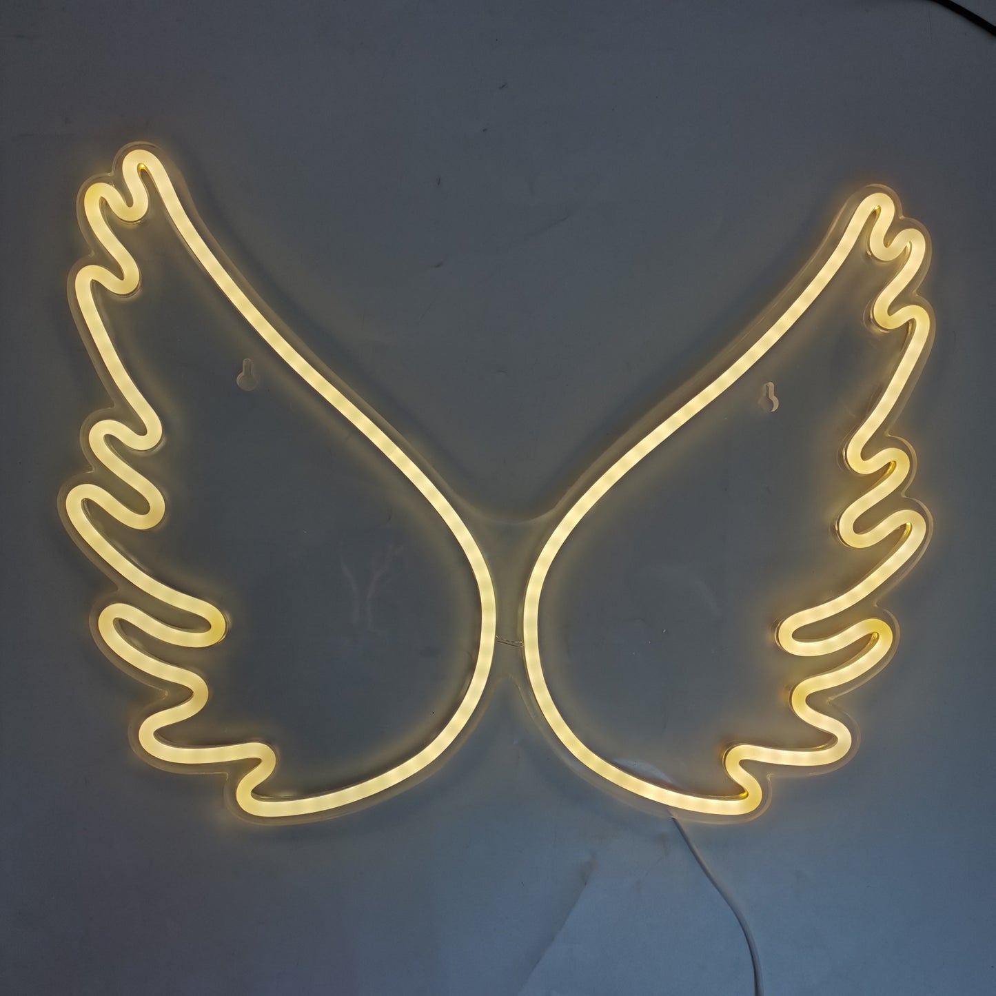 Transparent Acrylic Angel Wings Neon Backboard Light