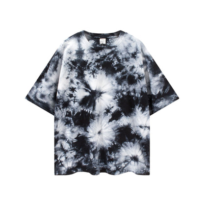 T-shirt à manches courtes pour hommes Tie Dye irrégulier à la mode