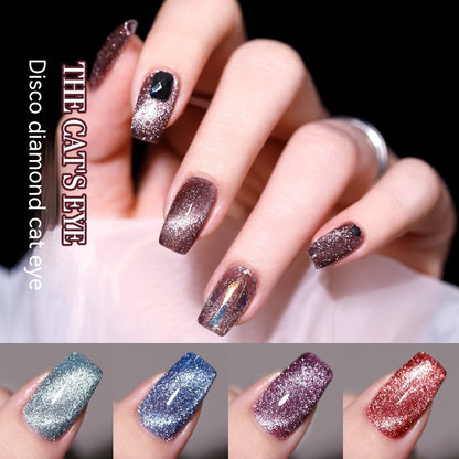 Diamant réfléchissant dans les débris colle Cat Eye Gel vernis à ongles Nail Art