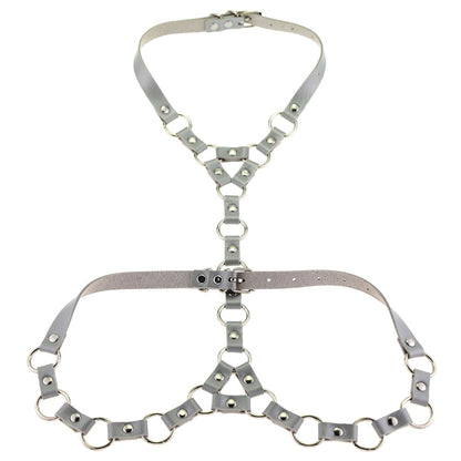 Collier de bondage gothique, ceinture, chaînes de corps avec cordon de serrage