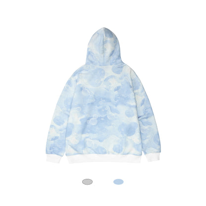 Tie-dye Bear Pull à capuche en polaire tendance pour hommes et femmes