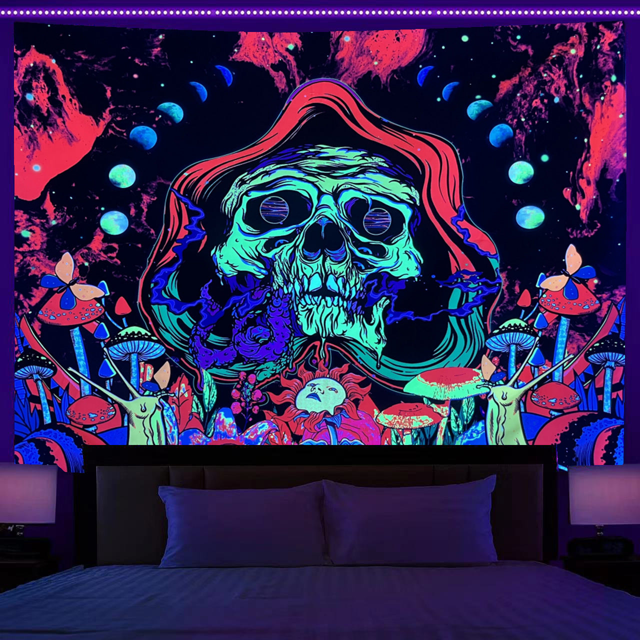 UV Light Emitting Neon Hanging Cloth