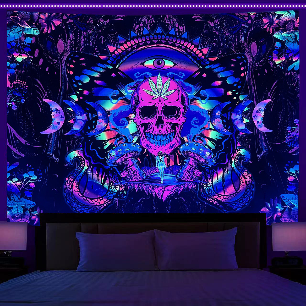 UV Light Emitting Neon Hanging Cloth