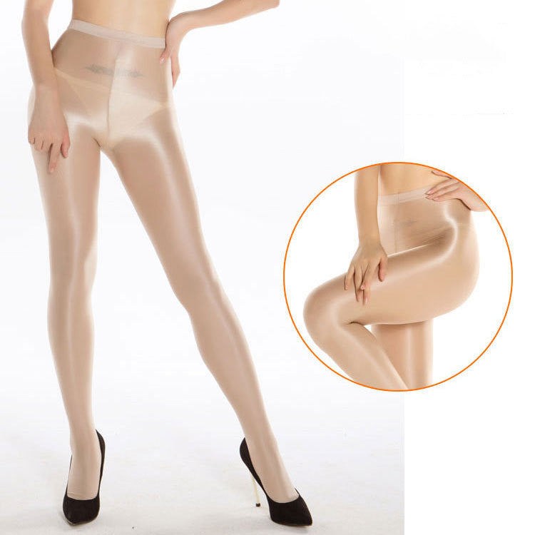 Women's Fashion Simple Shiny Pantyhose Reflective Stockings