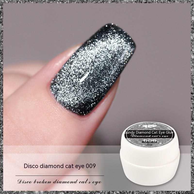 Diamant réfléchissant dans les débris colle Cat Eye Gel vernis à ongles Nail Art