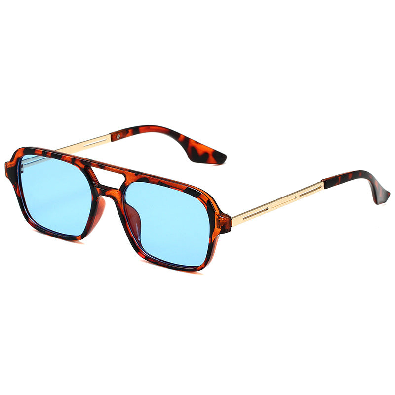 New Retro Double Beam Small Square Box Sunglasses Sunglasses For Women