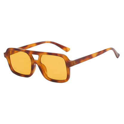 European And American Double Beam Small Frame Sunglasses All-matching